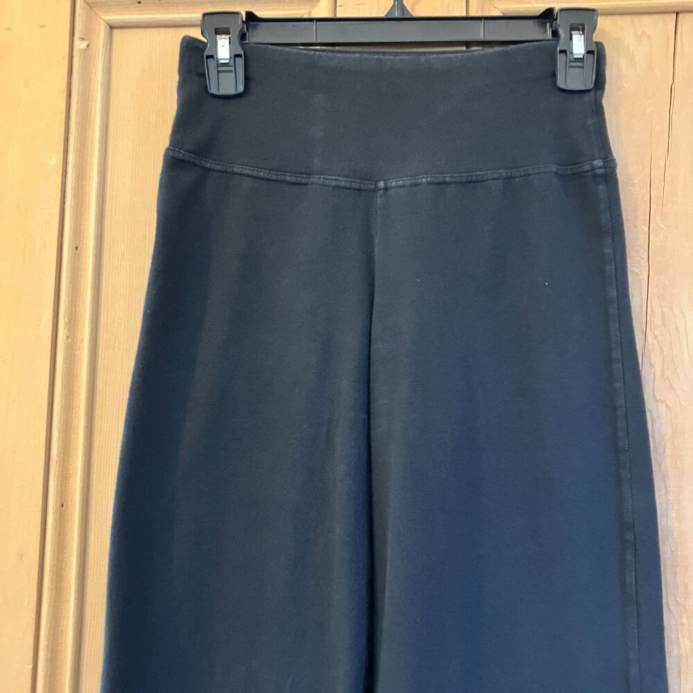 Pact Organic Womens Wide Leg Split Hem Pull On Knit Pants Size XS Black AN EXC - Picture 4 of 11